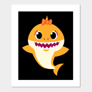 Baby Shark Clipart Posters And Art Prints Teepublic