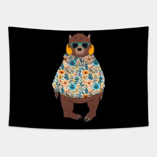 Best Mom Bear Funny Kawaii Bear Lover Mother's Day Tapestry