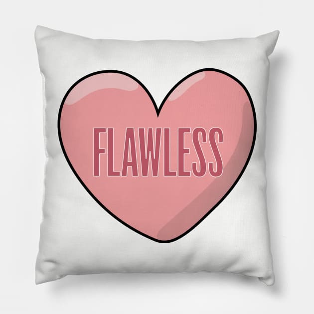 Flawless Heart Pillow by ThinkingSimple