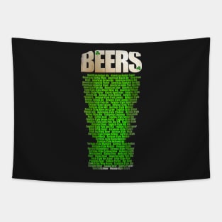 types of beer of the world, edition St. Patrick's day Tapestry