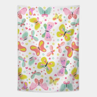 Butterfly Pattern - Bright Coloured Tapestry