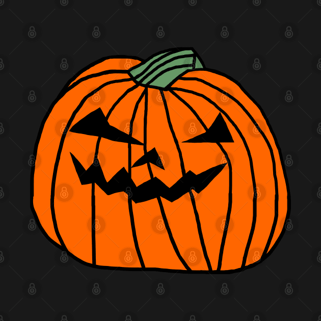 Back Print Big Halloween Horror Pumpkin by ellenhenryart