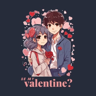 Be My Valentine Cute Couple 2 T-Shirt