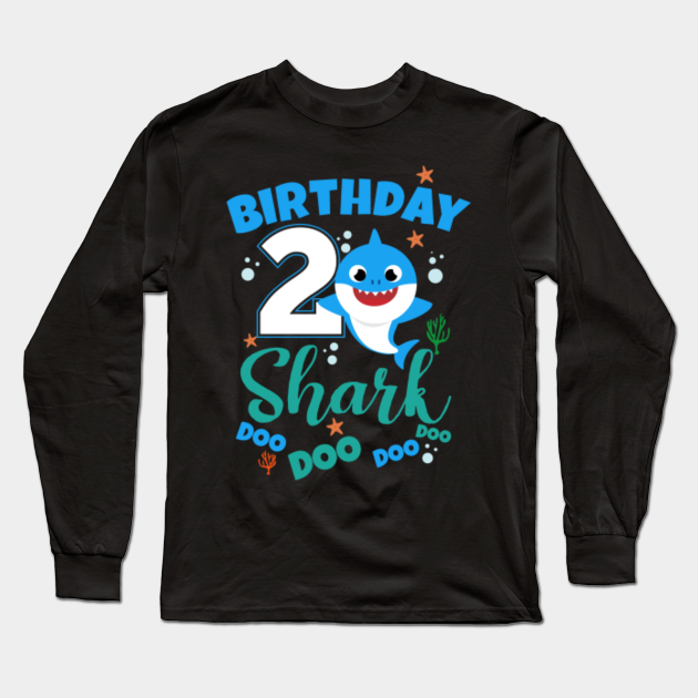 baby shark 2 year old birthday shirt
