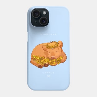 Sleepy Highland Cattle Phone Case