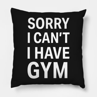 Sorry I Can't, I Have Gym Pillow