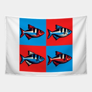 Neon Tetra - Cool Tropical Fish Tapestry