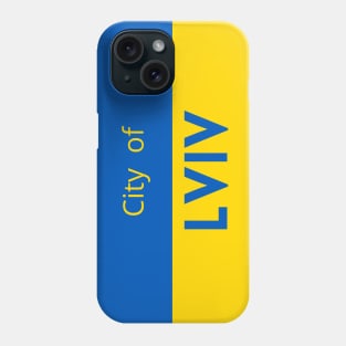 City of Lviv in Ukraine Flag Phone Case