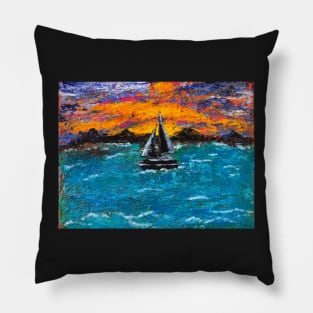 Sailing at Sunset Pillow