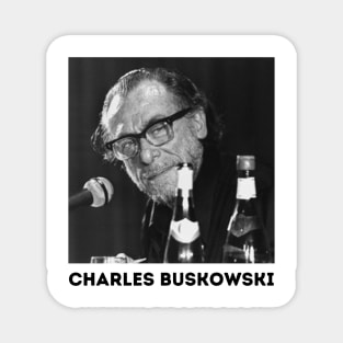 Charles Bukowski Photo Portrait Magnet