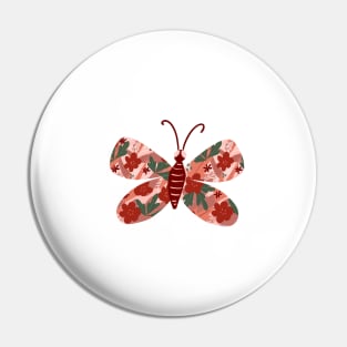 Floral butterfly Pin