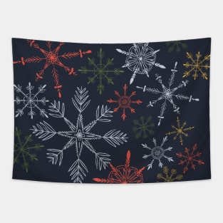 Christmas Snowflakes Tapestry