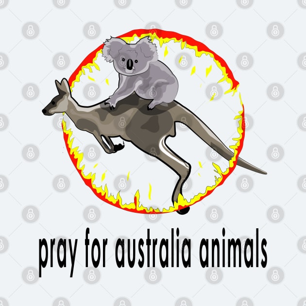 pray for australia animals save koala and kangaroo by ArticArtac