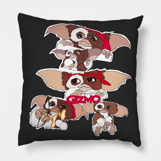 The  Shirt of Many Gizmos Pillow by attackofthegiantants