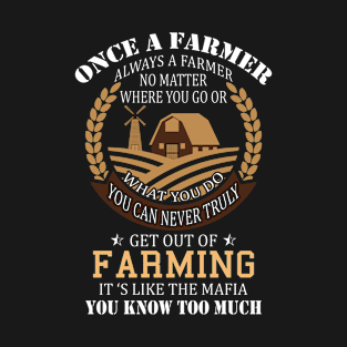 Once A Farmer Always A Farmer Farming T-Shirt