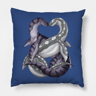 Aquatic Nuzzles: Grey Pillow