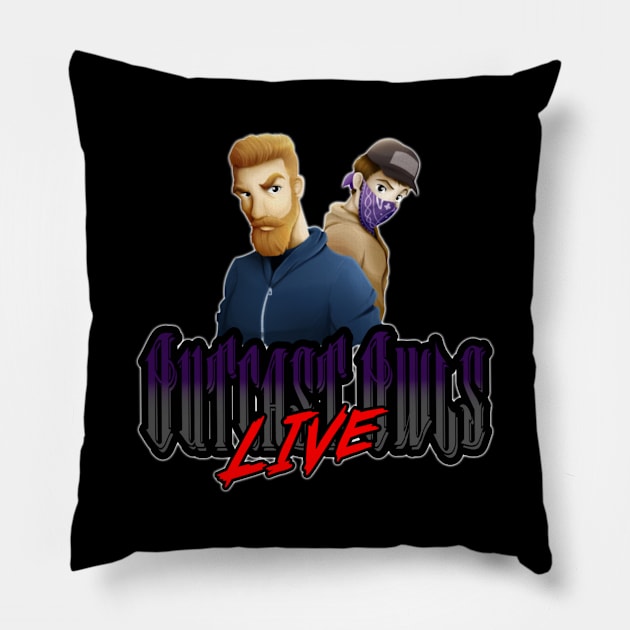 Live Show Cartoon #1 Pillow by OutcastOwls