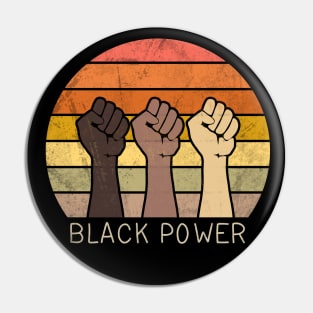 Black Power Fists Pin