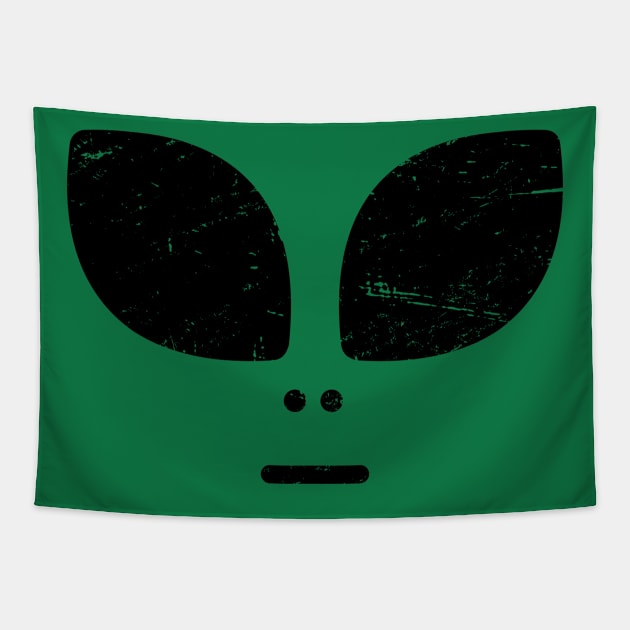 UFO Alien Face Tapestry by MeatMan