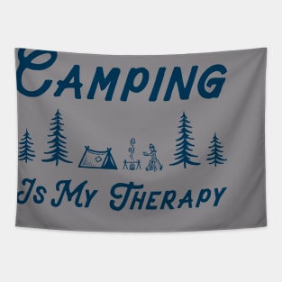 Camping Is My Therapy Tapestry