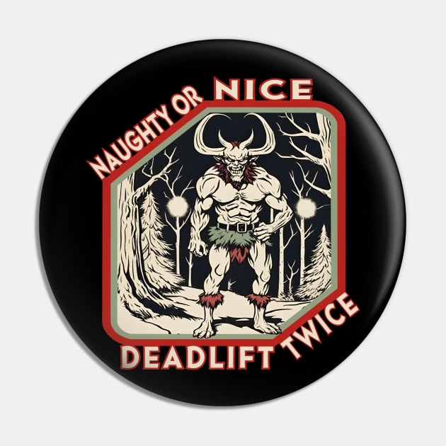 Krampus deadlift Pin by Ilustradamus