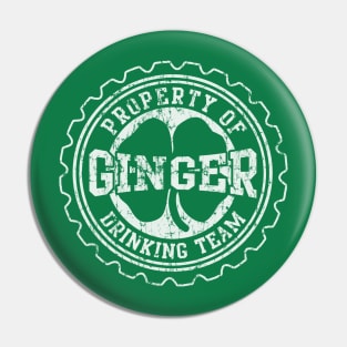 Ginger Irish Drinking Team Beer Cap Pin