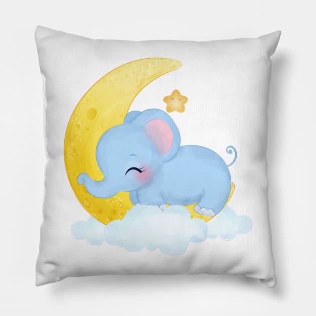 Elephant Pillow by O2Graphic