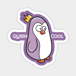 Queen Cool Penguin Magnet