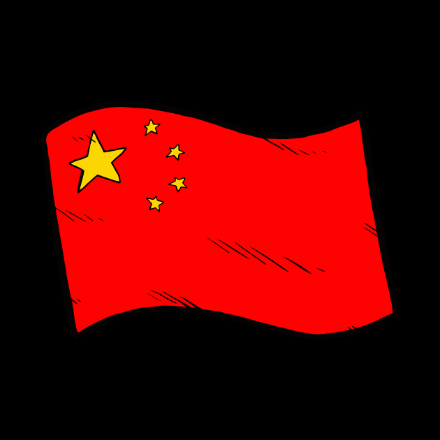 Flag of China by Baddest Shirt Co.