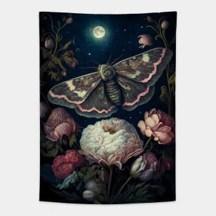 Wiccan witchcraft Moth and magic of night 10 Tapestry