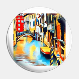 Colorful Venice Canal Pin