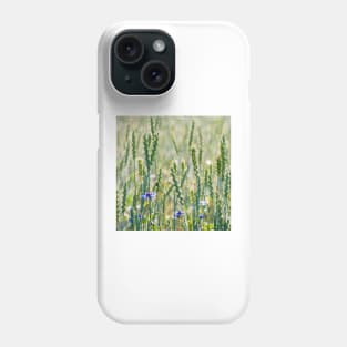 Cornflowers in a wheat field Phone Case