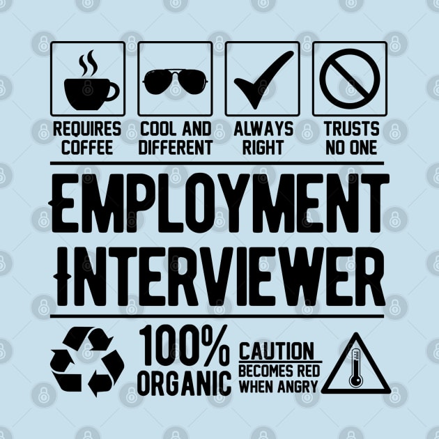 Employment Interviewer Job (black) by Graficof