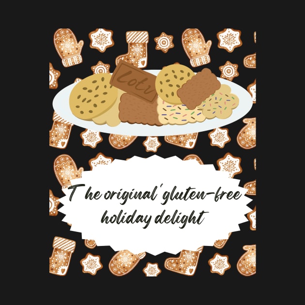 Gingerbread Cookies on a Grey Background by Tee Trendz