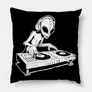 Tekno DJ Alien Rave Vinyl Pillow