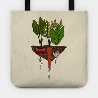 Organic Root Vegetables Vegetarian Cute Tote