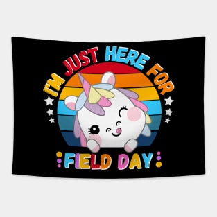 I'm Just Here For Field Day Unicorn Cute Unicorn Tapestry