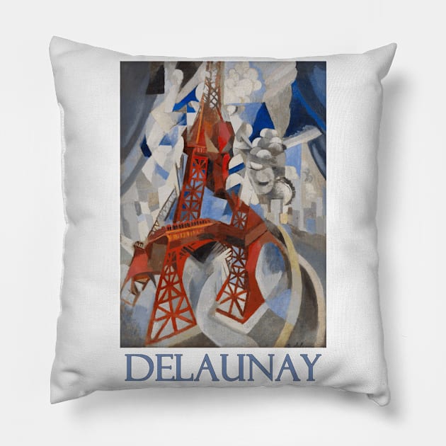 Red Eiffel Tower by Robert Delaunay Pillow by Naves