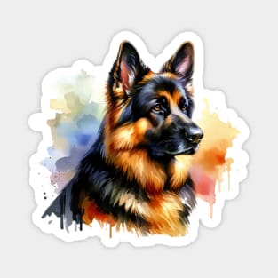 German Shepherd Watercolor - Beautiful Dog Magnet