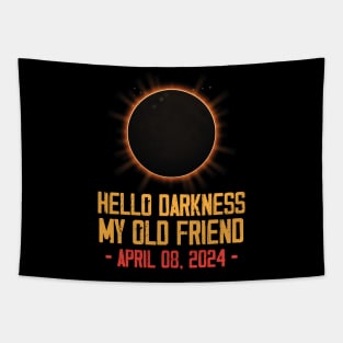 Solar Eclipse April 08 2024 Hello Darkness My Old Friend Tapestry