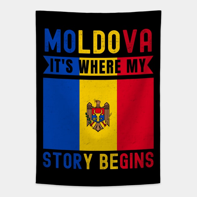 Moldova It's Where My Story Begins Tapestry by footballomatic