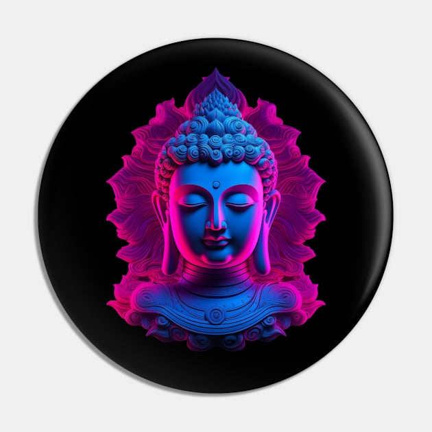 Neon buddha Pin by CheekyClothingGifts