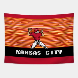 8-Bit Quarterback - Kansas City Tapestry