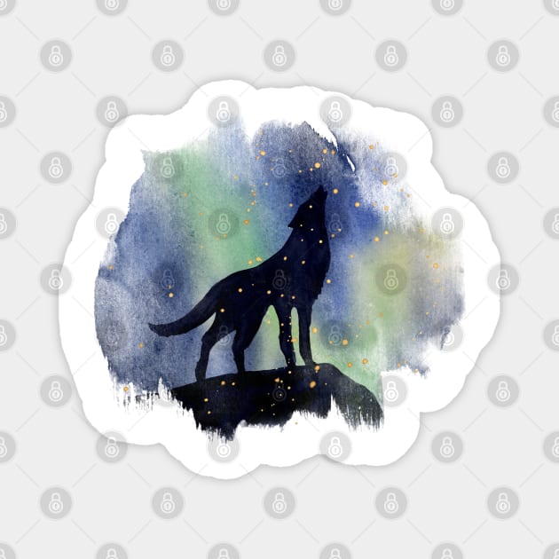 Wolf spirit animal Magnet by Chavjo Mir11