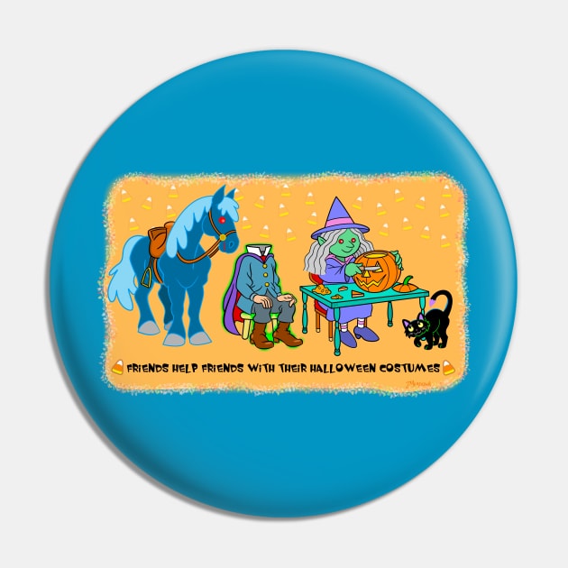 Halloween Friends Pin by Toonicorn