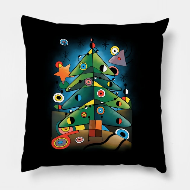 Abstract Christmas Pillow by Vallina84