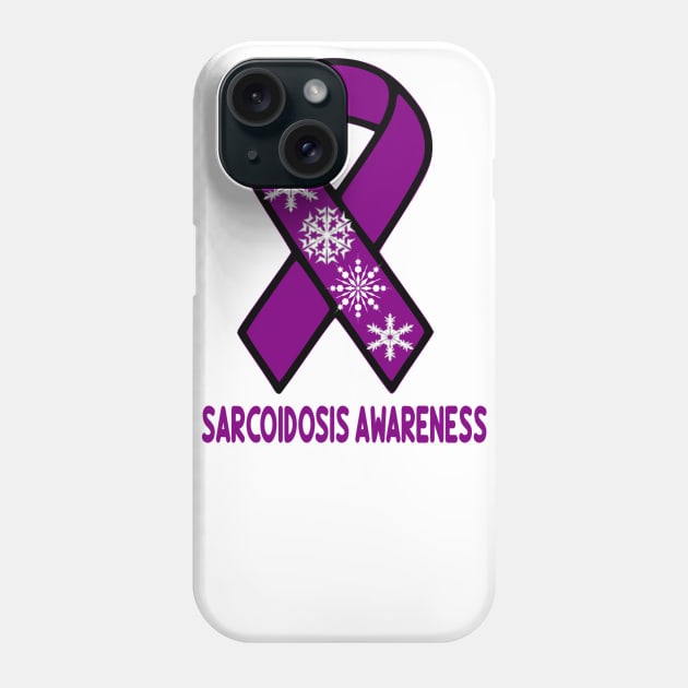 Sarcoidosis Awareness/Snowflakes Phone Case by Cargoprints