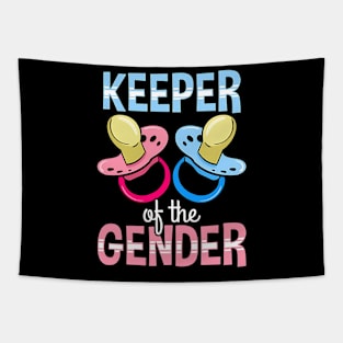 Keeper Of The Gender  Reveal Baby Announcement Tapestry