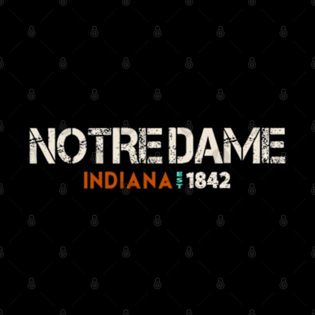 Notre Dame Retro EST. 1842 by DarkStile