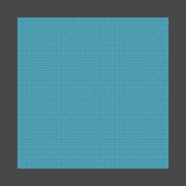 Teal blue criss cross pattern by WallStreet Arts